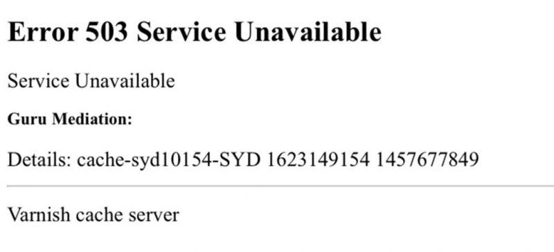 Serviceunavailable