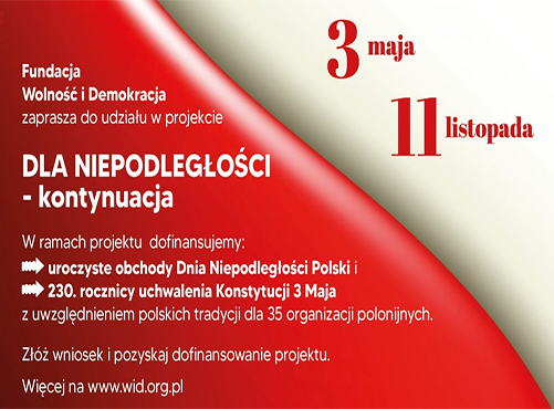 Rekrutacja do projektu „DLA NIEPODLEGŁOŚCI – kontynuacja”