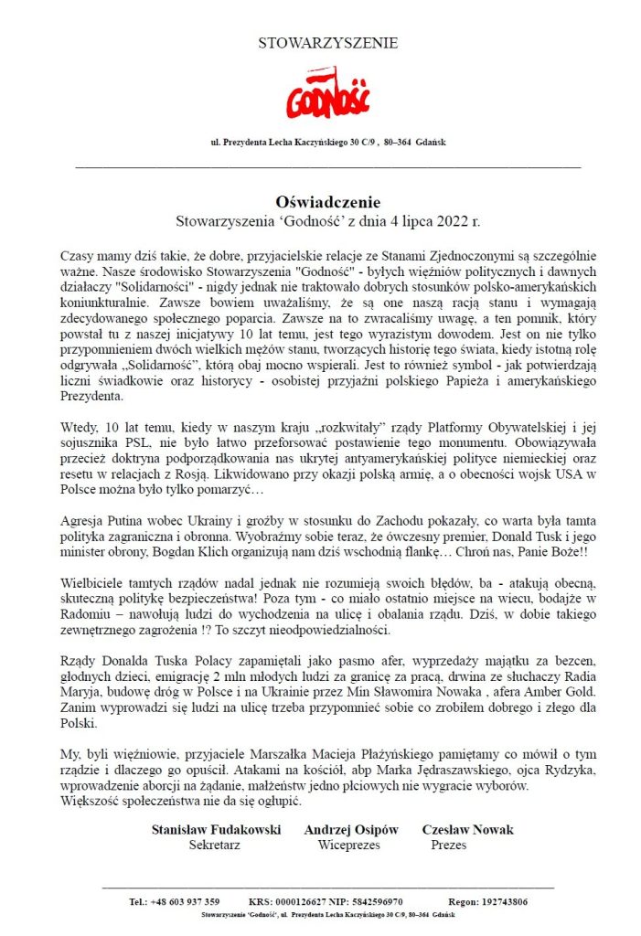 Dobre relacje z USA to polska racja stanu!