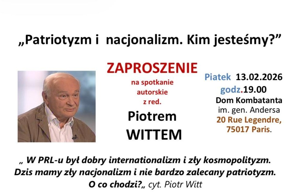 Spotkanie z Piotrem Wittem w Paryżu